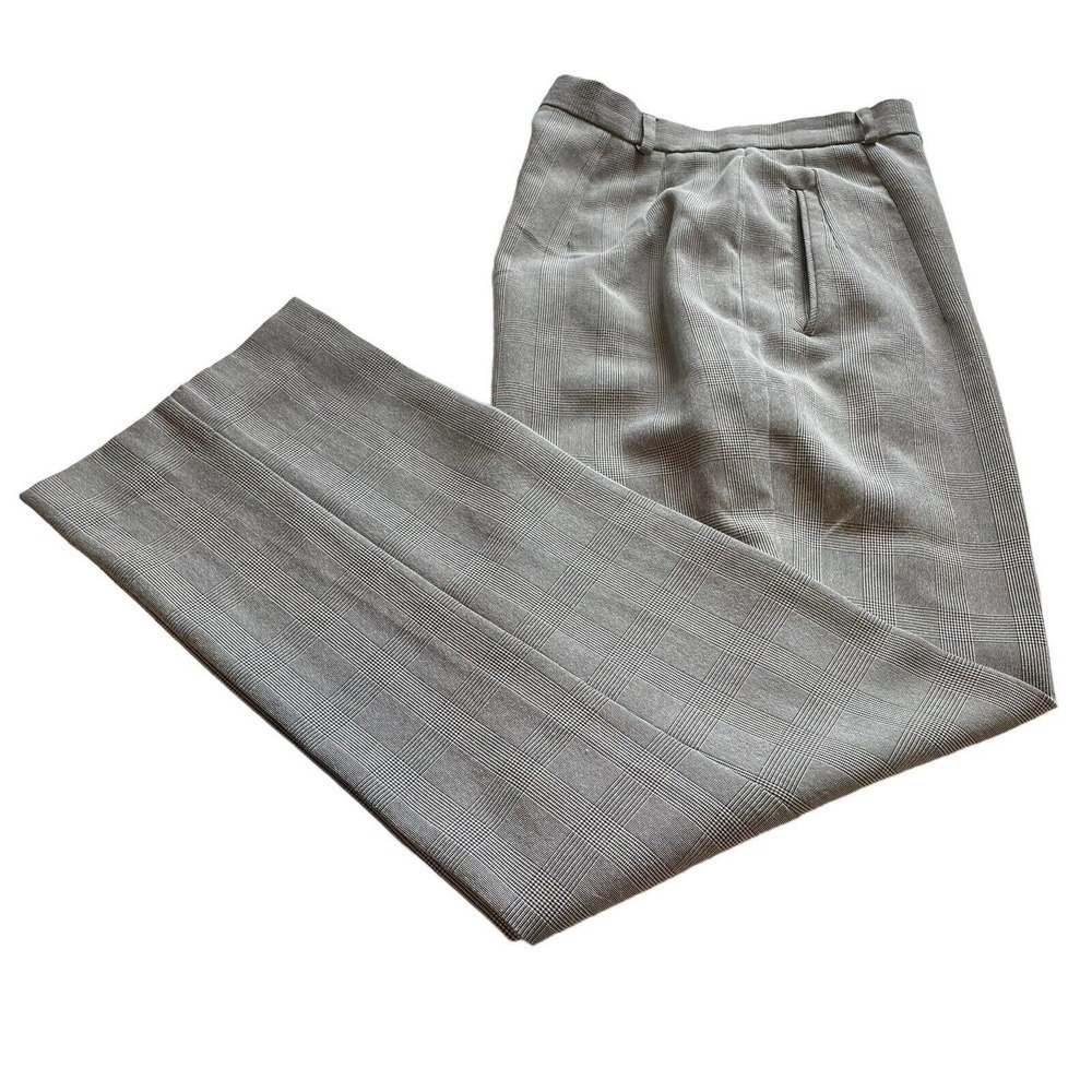 Levine Classics Dress Pants Women's Houndstooth Black and White Size 6 Petite